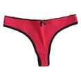thumbnail image 1 of Gibobby Calzoncillos de encaje para mujer sexys Tanga de algodón a rayas de cintura personalizados, Bikini , tangas personalizadas, ropa interior de mujer(Rojo,CH), 1 of 4