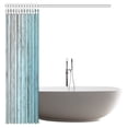 thumbnail image 2 of MYPOP Village Rustic Wood Panels Fabric Bathroom Shower Curtain Decor Set with Hooks, 66 X 72 Inches, Teal Grey, 2 of 2