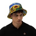 thumbnail image 4 of Fotbe Landscape With Sunflowers Sombrero Tipo Pescador con Estampado – Sombrero de Sol de Algodón de Moda para Playa, Golf, Pesca, 4 of 6
