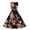 Black, variant on IROINNID A-Line Dress For Women Sleeveless Round Neckline Summer Beach Floral Tank Swing Dress Strapless Print Dress