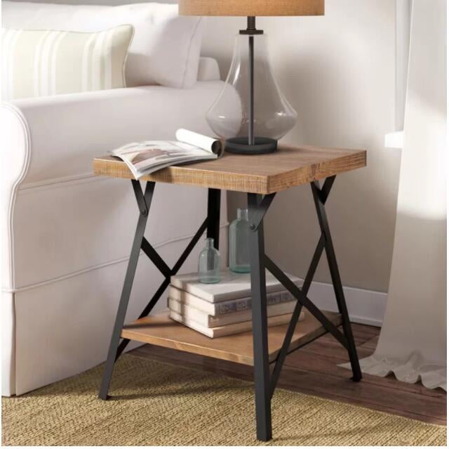 End Table 20 inch Industrial Design Side Table , Square Side Table with