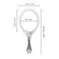 thumbnail image 2 of Unique Bargains 1pc Stylish Flower Pattern Handheld Mirror for Grooming Silver Tone, 2 of 5