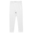 thumbnail image 2 of NAISIBABY Girls Leggings, Stretchy Elastic Waist Cotton Soft Casual Thin Pants White 5T, 2 of 5