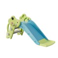 thumbnail image 4 of Tobogán para niños pequeños, plegable, de plástico, estructura estable, protección fiable, tobogán para niños, color verde, 4 of 15