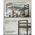 thumbnail image 4 of Soporte extensible para microondas, Organizador de Cocina, Repisas para cocina en Altura ajustable, Estante para Cocina, 2 Niveles con 8 Ganchos, 1 servilletero, 1 cesto para Especias, Negro, 4 of 6