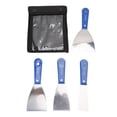 thumbnail image 2 of Plastic Handle Putty Scraper Set, Putty Scraper Tool Portable Efficient Carbon Steel Complete Versatile Flexible  for Drywall Repair, 2 of 7