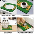 thumbnail image 2 of St Patricks Day Coffee Mat Kitchen Counter Farmhouse Style Clover Irish Kitchen Mat St Patricks Coffee Table Bar Accessories Shamrock Diatom Mud Spring Green Good Lucky Drying Mat 16" X 18", 2 of 6