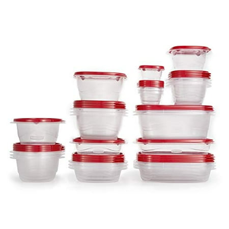 Rubbermaid TakeAlongs Food Storage Containers  52 Pieces  Ruby Red