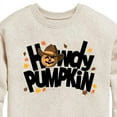 thumbnail image 3 of Instant Message - Fall - Howdy Pumpkin - Toddler & Youth Crewneck Fleece Sweatshirt, 3 of 6