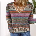 thumbnail image 5 of KZKR Women Knitted Sweaters V Neck Pullover Tops Lady Solid Casual Jumper Autumn Winter Female Long Sleeve Sweaters, 5 of 5