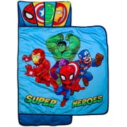 Superhero Adventures Hero Time Kids Nap Mat, 100% Microfiber, Blue