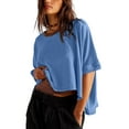 thumbnail image 4 of Sherrylily Summer Women Oversized Cropped T-Shirts Casual Short Sleeve Loose Tops, 4 of 6