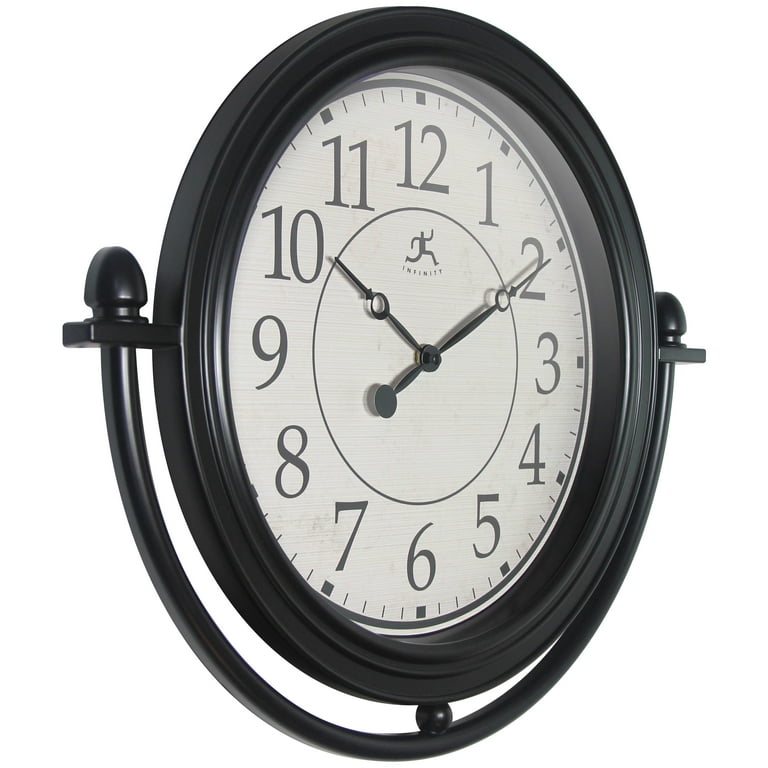 Infinity Instruments Finial Wall Clock, Black