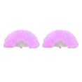 thumbnail image 1 of Cateissary Abanico de plumas Decoración Fiestas Cosplay Adorno de mano Aficionados Baile Rendimiento Accesorio Boda Adulto Luz púrpura Púrpura claro 2piezas, 1 of 6