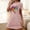 Pink, variant on Zorckvet Loose Nightgowns for Women Soft Pullover Night Shirts Plus Size Sleep Shirts Short Sleeve Sleepshirt for Women