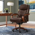 thumbnail image 2 of La-Z-Boy Delano Faux Leather Executive Office Chair in Chestnut Brown, 2 of 16