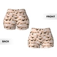thumbnail image 5 of Fotbe Beagle Dog On Brown Seamless Shorts, Womens Workout Shorts High Waist Stretch Booty Short for Gym/Yoga/Running/Biking-X-Large, 5 of 9