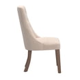 thumbnail image 5 of Weston Home Kirk Button Tufted Dining Chairs, Set of 2, Beige Linen, Brown Finish, 5 of 9