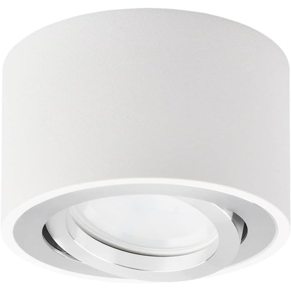 Adjustable Spotlight 5W LED Module Surface Mounted Downlight Warm White 3000K 400LM Ceiling Lamp Spotlights for Living Room, Hallway