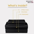 thumbnail image 4 of Weaves & Knits Queen Size Bed Sheets - Microfiber Deep Pocket Bedding Sheets & Pillowcase Sets - Black, 4 of 5
