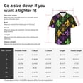 thumbnail image 6 of Lsque Mardi Gras1 pattern Hawaiian Shirt for Men, Unisex Summer Beach Casual Short Sleeve Button Down Shirts-3X-Large, 6 of 9