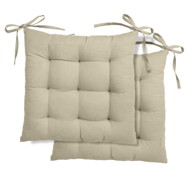 Vargottam Set of 2 Comfortable Chair Pads Seat Cushion with Full-Length Ties for Non-Slip Support Polyester Filling for Dining | Office | Kitchen Reduces Pressure & Washable
