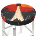 thumbnail image 3 of Bingfone Retro Space Rocket Launch Padded Round Bar Stool Cover Cushion with Elastic Fabric Round Chair Seat - Retro Space Rocket Launch, 3 of 7