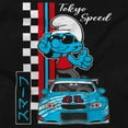 thumbnail image 2 of The Smurfs Kanji Tokyo Speed Racecar Men's Graphic T Shirt Tees Brisco Brands S, 2 of 5