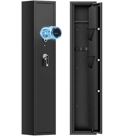 KAER 2-3 Gun Safe Quick Access Assembled Rifle Safe Gun Cabinet with Pistol Bag Gun Safe for Home and Shotgun Black