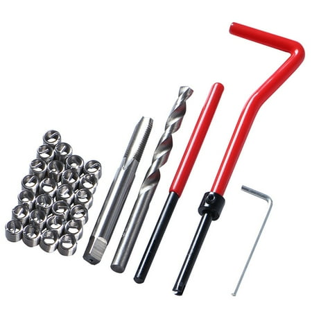 

30Pcs/Set Tap Wrench Repair Kit Hand Tools Red Thread Wire Insert
