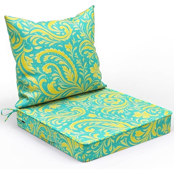 Outdoor Chair Cushions 24x24 Inch, Fade Resistant,
