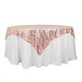 thumbnail image 2 of BalsaCircle 72x72 in Blush Wavy Embroidered Sequined Tulle Square Table Overlay Party Events Decorations Supplies, 2 of 8