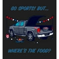 thumbnail image 2 of Go Sports! But Where's the Food? Adult Black Crew Neck Long Sleeve Shirt-XS, 2 of 6