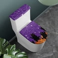 thumbnail image 3 of HELLHERO Halloween Elastic Fabric Toilet Lid Cover Set & Dust-Proof Bathroom Toilet Lid Cover Set & Stretch for Household Universal, 3 of 8