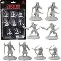8 Unpainted Fantasy Kobold Mini Figures- All Unique Designs- 1" Hex-Sized Compatible with DND Dungeons and Dragons & Pathfinder and All RPG Tabletop Games