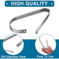 thumbnail image 3 of 60 Pieces Real Estate Sign Rider Clips Metal Hanging Large Sign Rider Clips Stainless Steel Real Estate Signs for Hanging Signs and Riders to Posts Open House Signs (Silver), 3 of 6