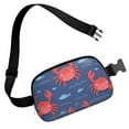thumbnail image 3 of Cross Body Bag for Sports Enthusiasts Commuters Fashionable Waterproof Fanny Pack with Adjustable Strap for Casual Running Hiking Cycling Marine Adorable Crab Sporty Waist Pack, 3 of 7