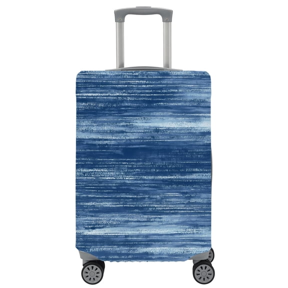 Travel Luggage Cover Navy Blue Suitcase Cover Elastic Anti Scratch Baggage Covers Ombre Abstract Texture Luggage Covers Protector for Travel Accessories Universal Fit 19-21 Inch Carry on Luggage