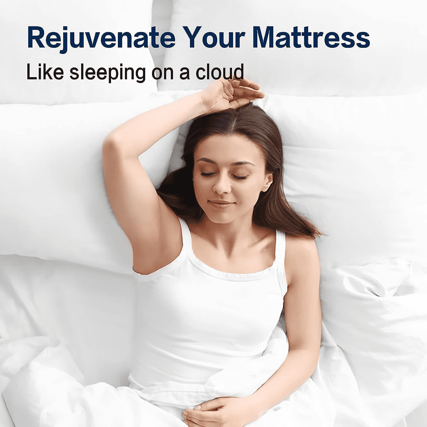 EMONIA 100% 400TC Cal King Size Mattress Topper for Back Pain, Extra Thick Cooling Mattress Pad, Mattress Protector Pillow Top Mattress Cover with 8-21" Deep Pocket, Plush Soft Down (White,calKing)
