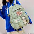 thumbnail image 4 of Mochila Kawaii con Colgante, Mochila con Accesorios de Oso Lindo de Gran Capacidad para Mochila Escolar con múltiples Bolsillos, 4 of 5