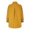 thumbnail image 6 of UTSJKR Women's Corduroy Jacket 2024 Fall Fashion Button Down Long Sleeve Oversized Shirts Casual Loose Fit Pockets Outerwear Yellow M, 6 of 6