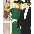 thumbnail image 2 of Penfield, Edward 12x14 Black Ornate Wood Framed with Double Matting Museum Art Print Titled - Woman holding a horse racing ticket, 2 of 4