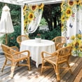 thumbnail image 3 of Sunflower Butterfly Outdoor Curtains for Patio, Summer Yellow Flower Waterproof Outside Curtains Privacy Blackout Curtain for Porch Pergola Cabana, 2 Panel 54W x 95L Inch, 3 of 9