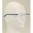 thumbnail image 4 of 3 Pairs Lightweight Full Rimless Reading Glasses Metal with Flexible Temple - Rectangular Anti Blue Blocker Reader Clear Lens 1.00, 4 of 5