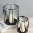 thumbnail image 4 of Juego de Portavelas ANGGREK de jaula Negro Mate, 4 of 8