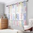 thumbnail image 2 of Yayeee Window Curtains Light Filtering 63"x42" Grommet Panel Pair Home Living Room Decor, Colorful Gummy Bears Pattern, 2 of 7