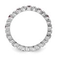 thumbnail image 2 of Bague en Argent Sterling Stackable Expressions Cr. Rubis & Diamant Taille 8, 2 of 3