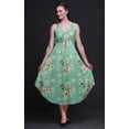 thumbnail image 4 of Bimba Robe Midi d'Été Imprimée à Fleurs pour Femmes, Col en V, Tenue de Vacances, Très Grande Taille, 4 of 5