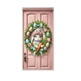 thumbnail image 6 of Fwttom Easter Door Cover - Fine Bunny Eggs Pattern Easter Theme Spring Decor for Holiday Party Room Wall Front Door Outdoor Indoor, 70.8 x 35.4 inch, 6 of 6