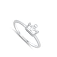 thumbnail image 4 of Polished Curly Swirly Princess Crown Promise Heart Ring .925 Sterling Silver Band Jewelry Female Size 7, 4 of 4